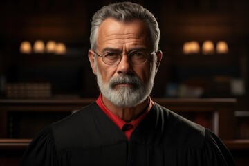 Obraz premium Strick Judge in Court - AI Generated