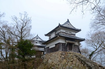 備中松山城 二重櫓と天守閣	