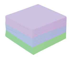 Sticky note paper stack. vector illustration