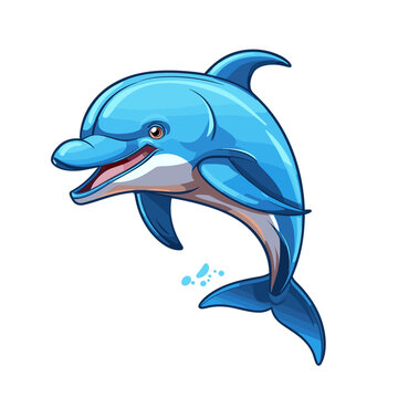 Cartoon Dolphin , PNG For Tshirt