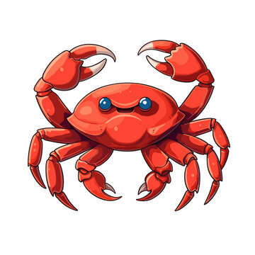 Cartoon Crab , PNG For Tshirt