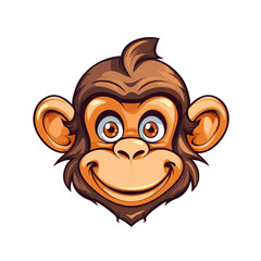 Fototapeta premium Cartoon Monkey , PNG For Tshirt