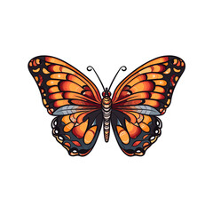 Fototapeta premium Cartoon Style Butterfly, PNG, Illustration