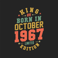 Obraz premium King are born in October 1967. King are born in October 1967 Retro Vintage Birthday