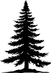 Christmas tree silhouette illustration