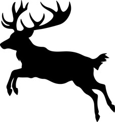 Reindeer silhouette illustration