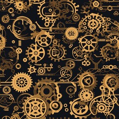 Steampunk Pattern vector illustration, Background