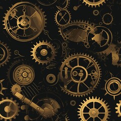 Steampunk Pattern vector illustration, Background