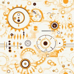 Steampunk Pattern vector illustration, Background