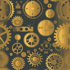 Steampunk Pattern vector illustration, Background