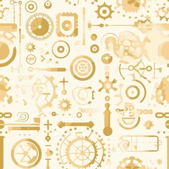 Steampunk Pattern vector illustration, Background
