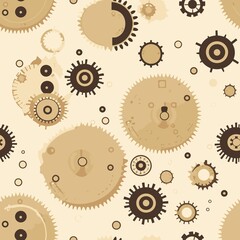Steampunk Pattern vector illustration, Background