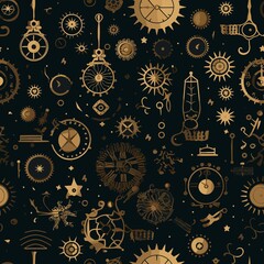 Steampunk Pattern vector illustration, Background