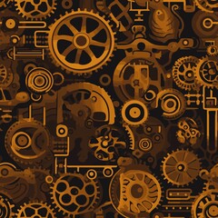 Steampunk Pattern vector illustration, Background