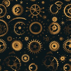 Steampunk Pattern vector illustration, Background