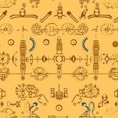 Steampunk Pattern vector illustration, Background