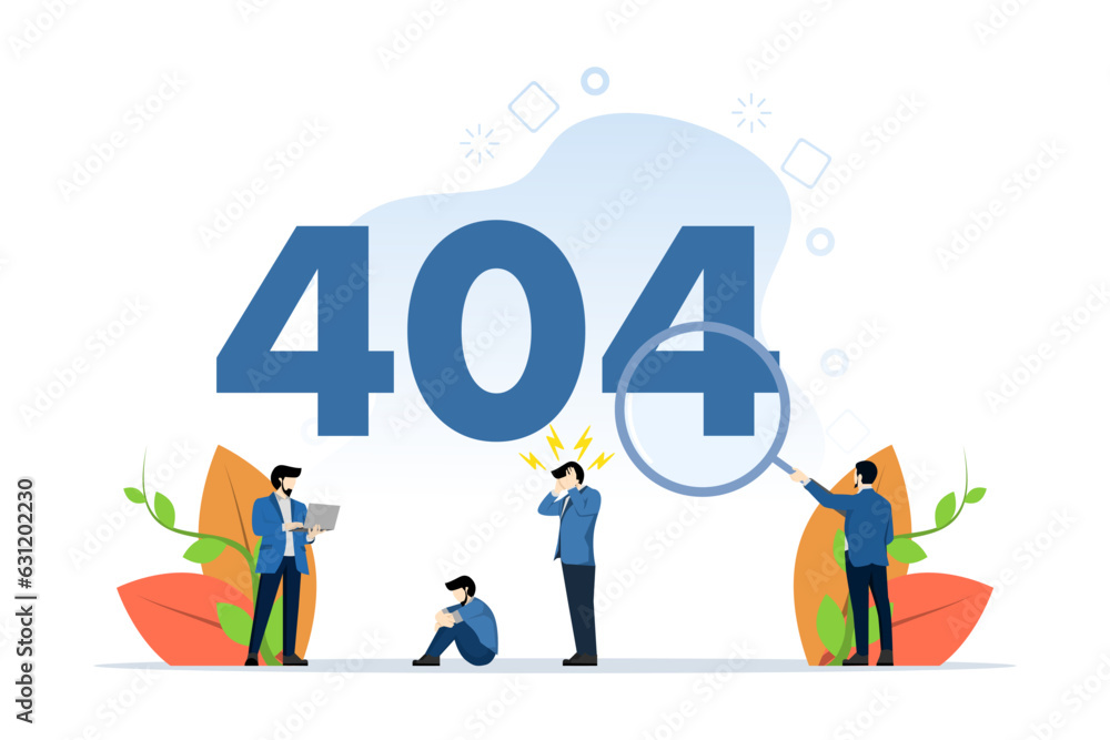 Poster website under construction concept, displaying 404 internet connection problem message, suitable for