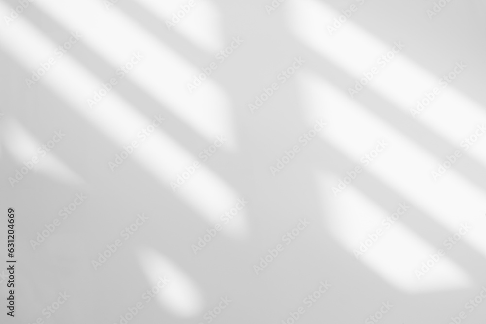 Poster gray shadow and light blur abstract background on white wall from window. dark stripe grey shadows i