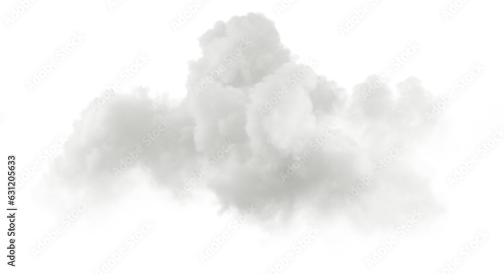 Aufkleber isolated white clouds smooth realistic shapes on transparent backgrounds 3d render png