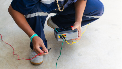 Ground Test box for inject into electrical equipment for testing resistance between electrical...