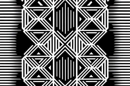 striped black and white geometric background