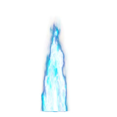 Jet flame  on transparent background. Flame and smoke from space rocket launch.