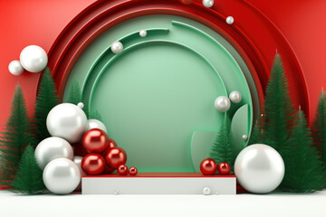 Product Display, Merry Christmas Background
