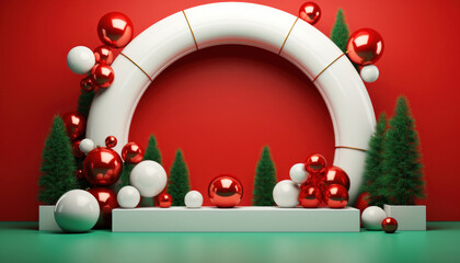Product Display, Merry Christmas Background