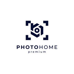 camera and home for home photography logo design