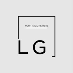Obraz na płótnie Canvas Design Minimalist Square Logo LG
