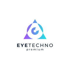 shiny eye and letter A for eye care logo design 