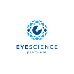 abstract eye for eye care or cosmetics logo design