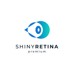 shiny retina for eye care logo design