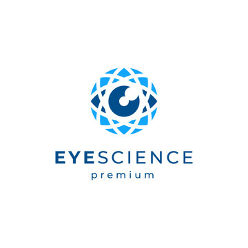 abstract eye for eye care or cosmetics logo design