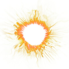 Electric ball, lightning fireball, strike impact place, plasma sphere in yellow color. Powerful electrical discharge, magical energy flash Realistic 3d vector illustration