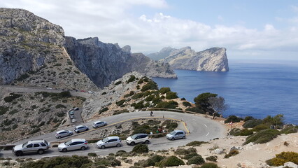 Majestic Cliffs and Midterrain Sea: Coastal Views of Mallorca Island