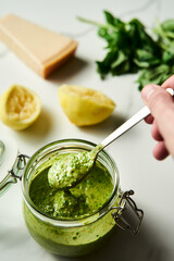Citrusy Sunshine Lemon Pesto: A Refreshing Blend of Lemon, Basil, and Nutty Goodness for All Seasons