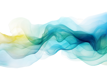 Watercolor Background, Abstract Wave Background, blue, green, turquoise, light green Vector Illustration, transparent Background, isolated, png. AI generated