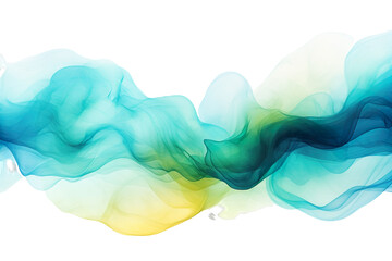 Fototapeta na wymiar Watercolor Background, Abstract Wave Background, blue, green, turquoise, light green Vector Illustration, transparent Background, isolated, png. AI generated