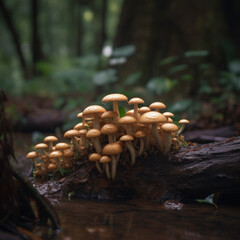 Mushrooms in the middle of the forest