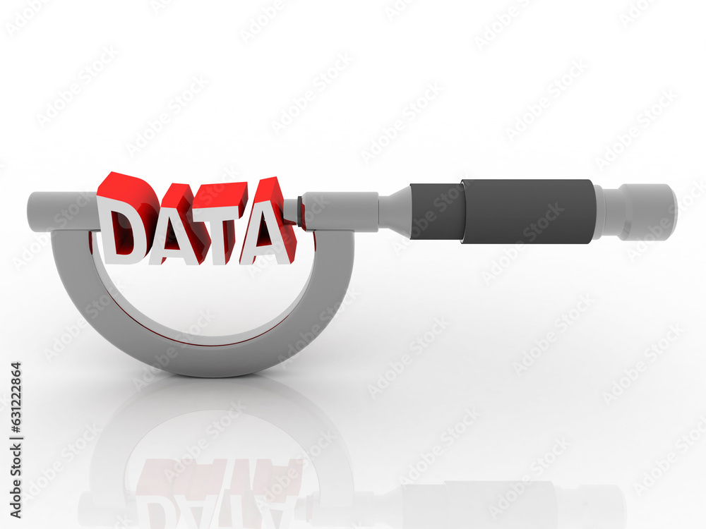 Poster 3d rendering database in screw gauge