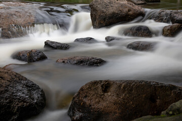 The view of landscape namg romg water fall is beautiful national park