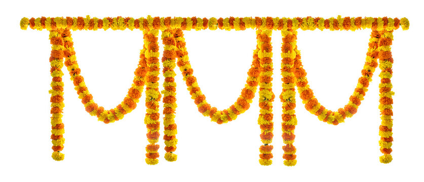Decorative flowers background for Onam Pongal and Diwali, Flower hanging border design