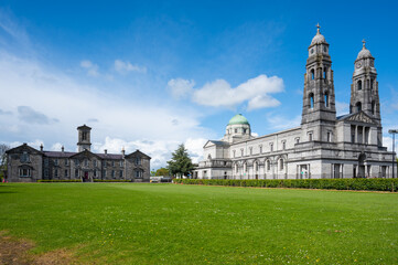 Cathedral of Christ The King and old school building.