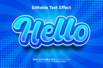 Hello 3D Editable Text Effect Style