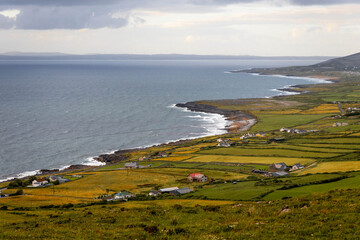 Scenic irish village coastline landscape west coast Atlantic ocean