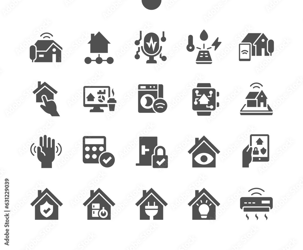 Poster home automation. control house. security system. energy management and lighting control. technology 