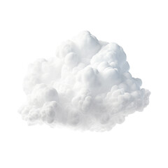 White cloud on transparent backround; ideal for creating atmosphere and composition.