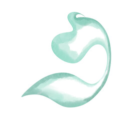 abstract of curved green icons to form water