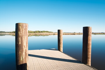 view of lake from the dock